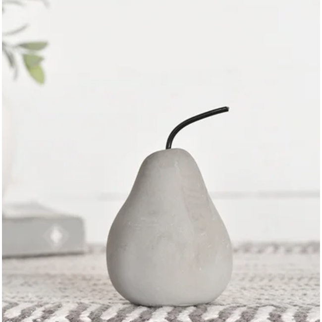 Grey Cement Pear 4"