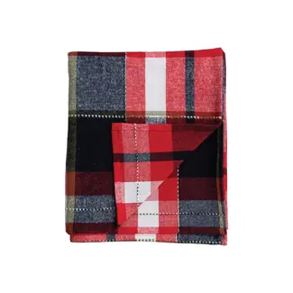 Brushed Cotton Flannel Throw - Multi Colored