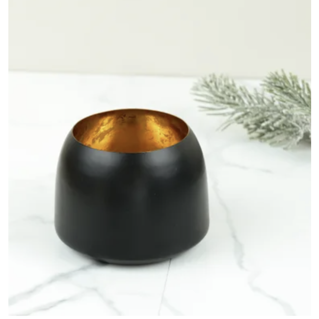 Matte Black Candle Holder 4.7"