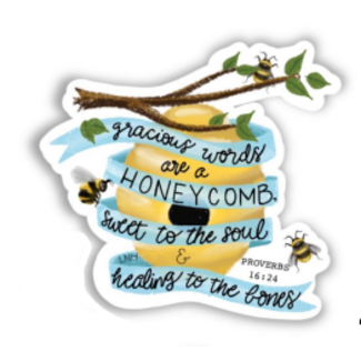 Juniberry Art Co Gracious Words are Honeycomb Sticker