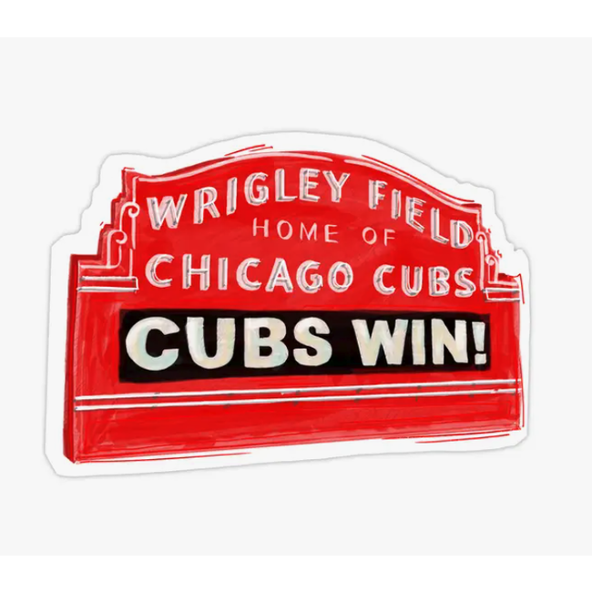 Cubs Win! Chicago Baseball Sticker