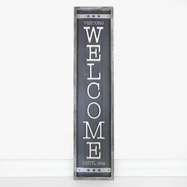 Welcome Wood Framed Shiplap Sign 46 x 10
