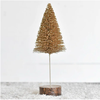 Champagne Glitter Tree 3"