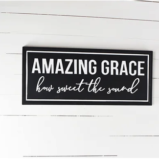 Amazing Grace Tin Sign 36”