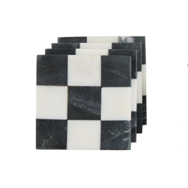 Checkered Coaster Set