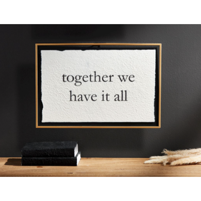 Together We Have It All Brass Plaque