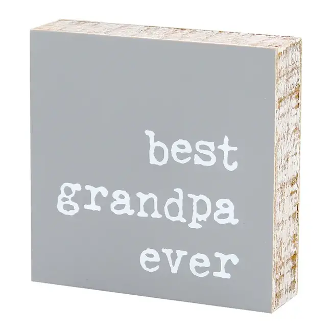 Best Grandpa Block Sign