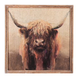 Watercolor Highland Cow Wall Decor