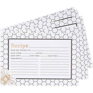 Honeycomb Hive Recipe Cards