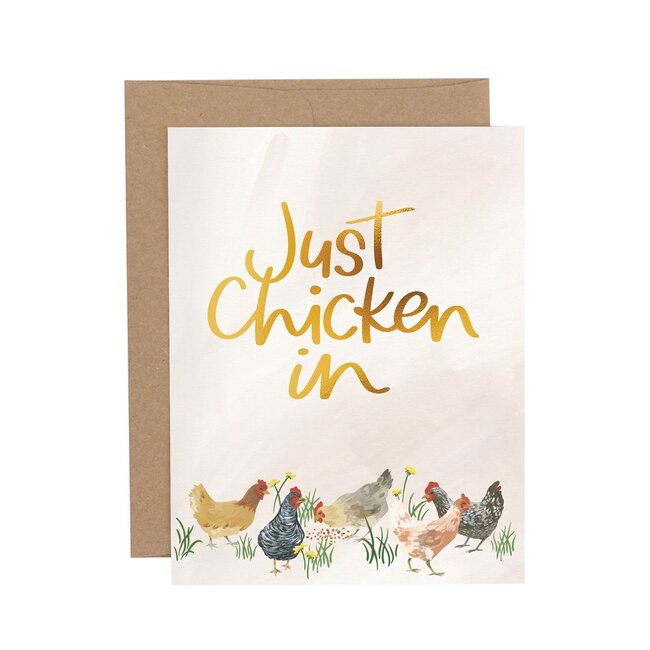 Just Chicken In Greeting Card
