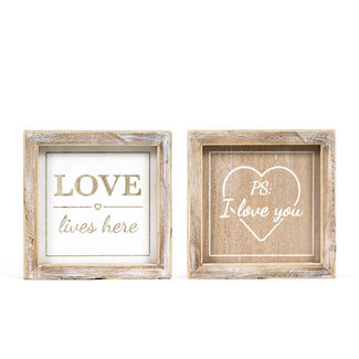 PS/Love Wood Frame 6x6x1.5