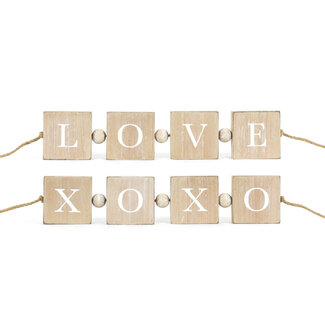 Love/XO Wood Blocks 15x3x1