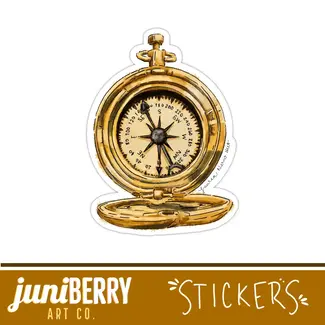 Juniberry Art Co Compass Sticker