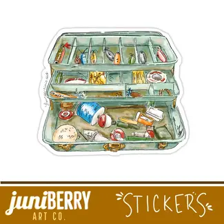 Juniberry Art Co Fishing Tackle Box Sticker