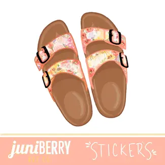 Juniberry Art Co Floral Sandals Sticker