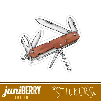 Juniberry Art Co Pocket Knife / Swiss Army Sticker