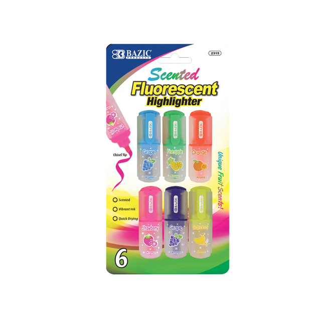 Mini Fruit Scented Highlighters 6 ct