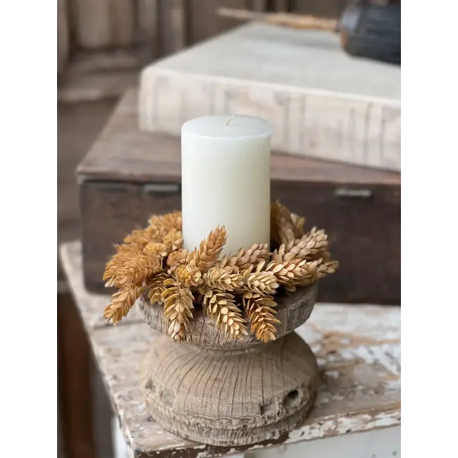 Hops Candle Ring - Beige 8”/3.5”