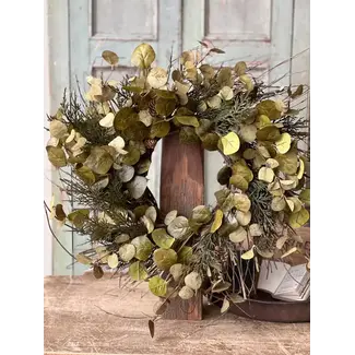 Penny Leaf Wreath 26”