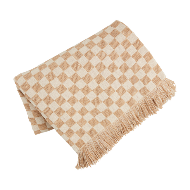 Checkered Blanket Tan/Cream