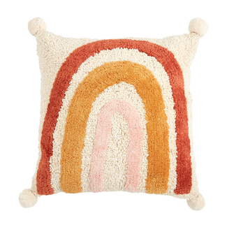 Mud Pie Rainbow Pom Pillow