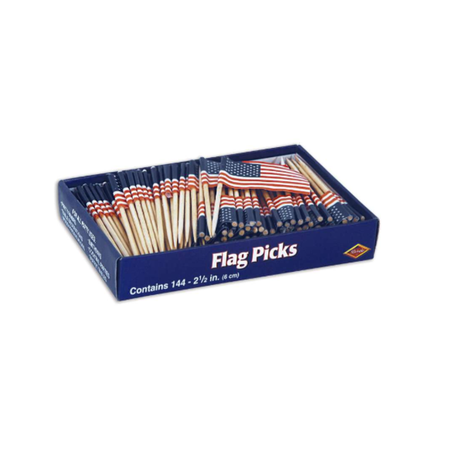 USA Flag Toothpicks 2” 144 ct