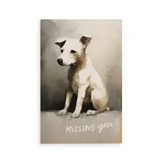 P Graham Dunn Missing You Wooden Postcard 4 x 6