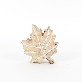 Leaf Cutout in Natural Mango Wood 5”x4”