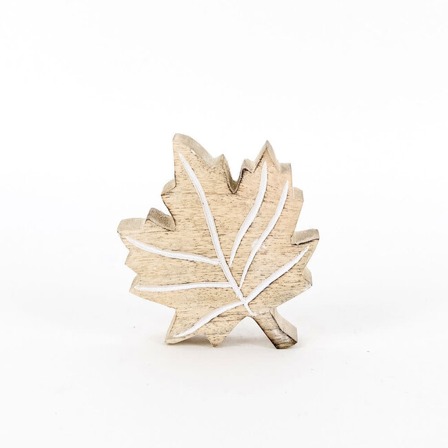 Leaf Cutout in Natural Mango Wood 5”x4”