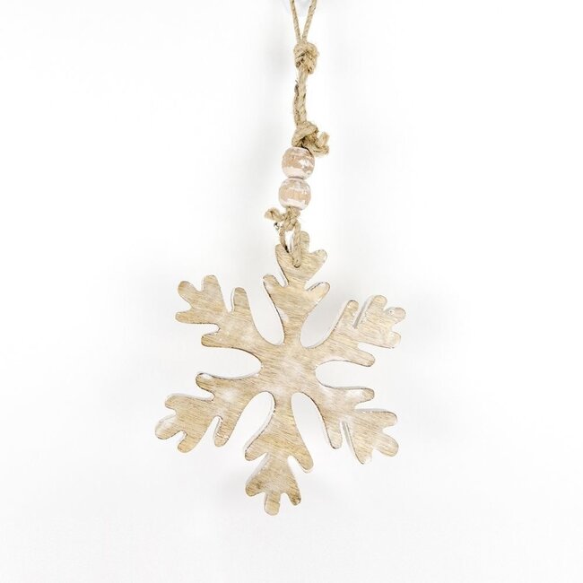 Snowflake Cutout Ornament Natural