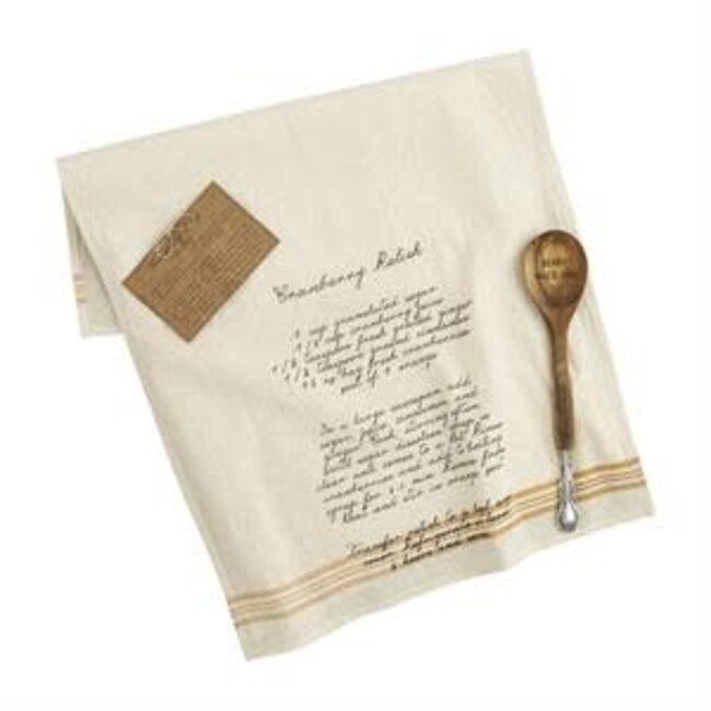 Recipe Spoon & Towel Set