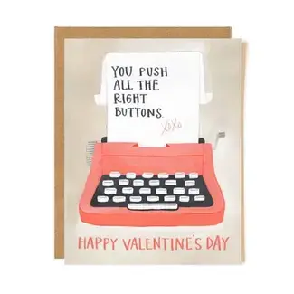 Typewriter - Valentines Card