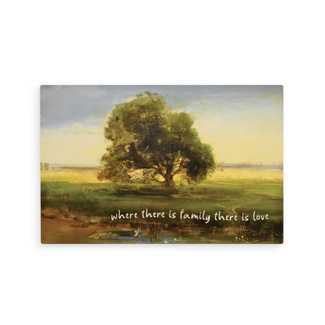 P Graham Dunn Where There Is Family There Is Love Wooden Postcard 4 x 6
