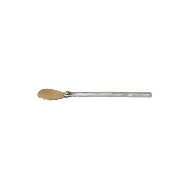 Brass Spoon with Hammered Aluminum Handle
