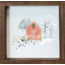 Barn Winter Scene 7 x 7 Dark Walnut