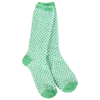 World’s Softest Feather Check Crew Socks
