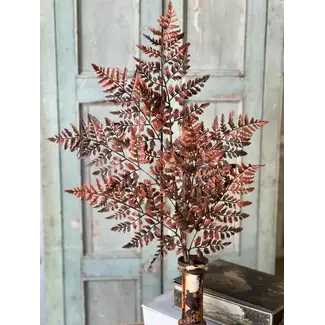 Autumnal Fern Spray - Russet Red