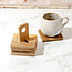 Wood X Coaster Set with Stand