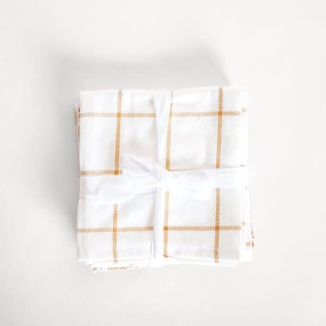Pattern Towels Set of 2 Yellow