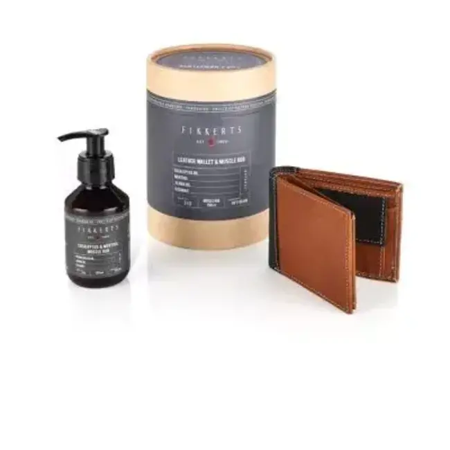 Wallet & Muscle Rub Men's Gift Set