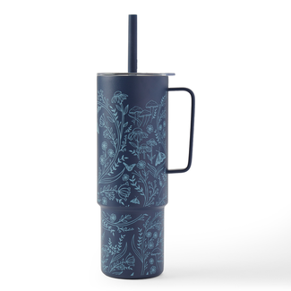 Life is Good Straw Cup Wildflower Meadow Tidal Blue 32 oz