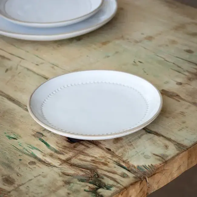 Isabella White 8" Dinner Plate