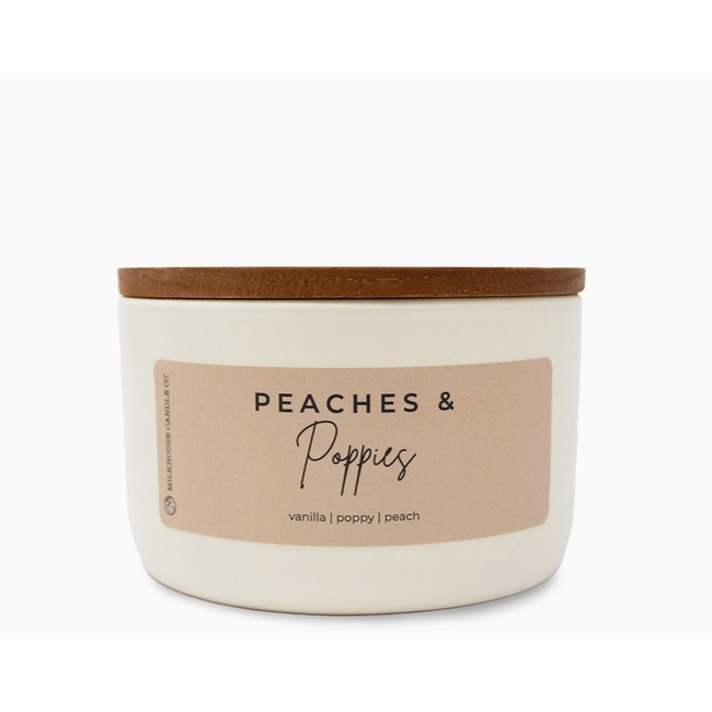 Peaches and Poppies Statement Candle
