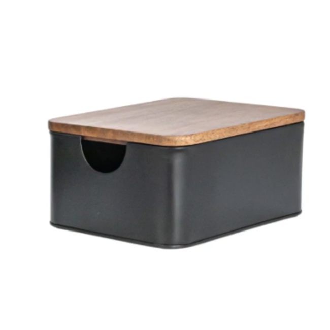 Metal Container with Mango Lid Lg 12x8x5.75