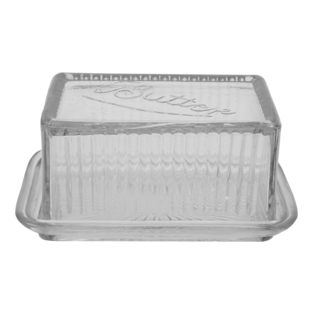 Pressed Glass Butter Dish