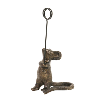Cast Iron Mouse Card Holder