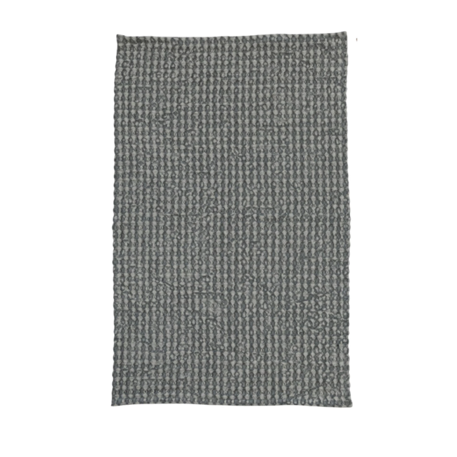Stonewashed Waffle Tea Towel - Blue