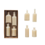 Unscented Vintage Bottle Shaped Candles, Set of 4 Cream