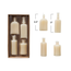 Unscented Vintage Bottle Shaped Candles, Set of 4 Cream