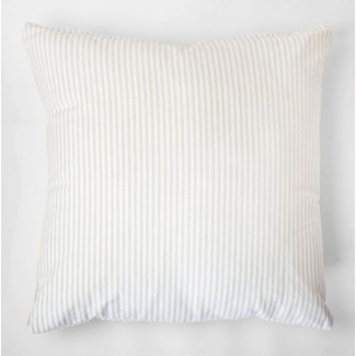 Grey / White Stripe Pillow 18” Square